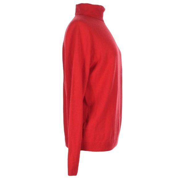 Uniqlo Cherry Red Long Sleeve Turtleneck 100% Cashmere Capsule Comfort Size M - Picture 4 of 10